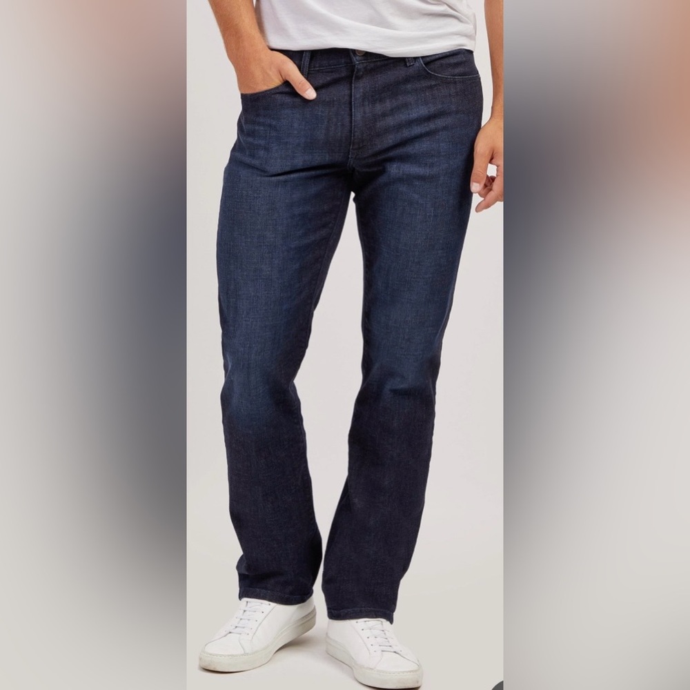 MOTT & BOW Crosby Medium Dark Wash Straight Fit Jeans SZ 38